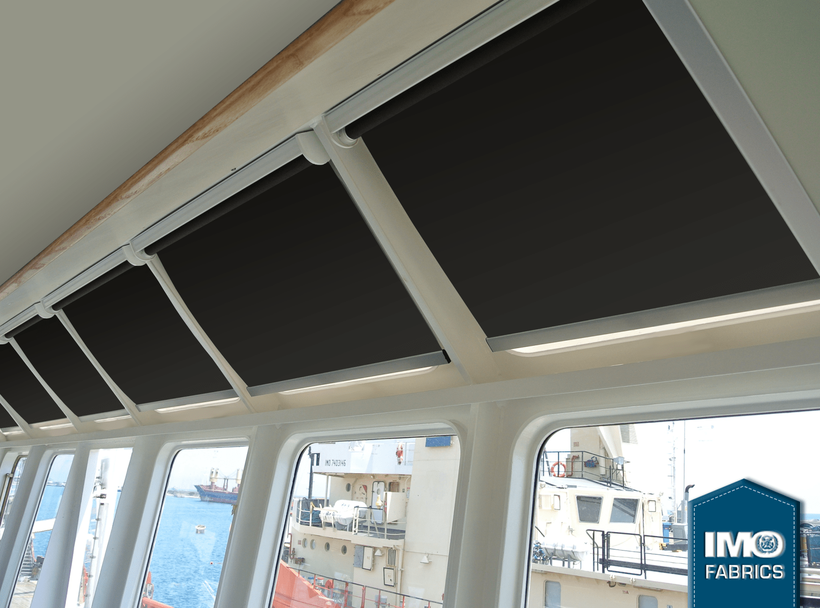 Solarglide Blackout screens onboard ship