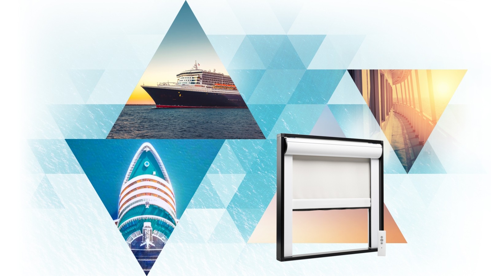 Solarglide blackout Screens for ships