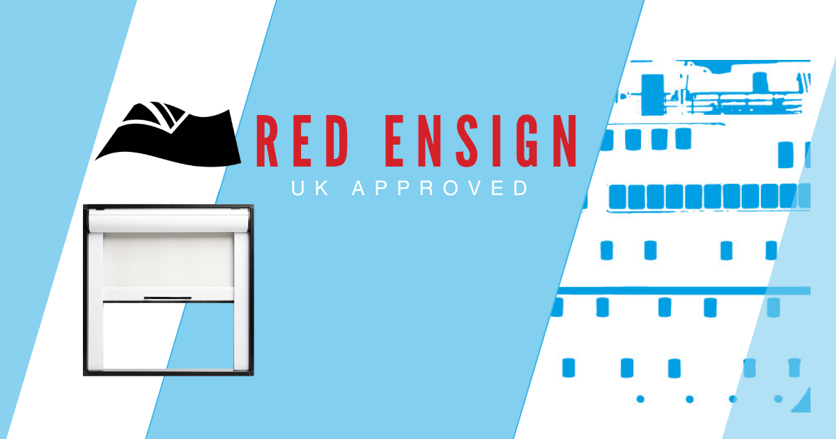 Solarglide Red Ensign Approved Blackout blinds for ships